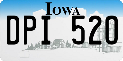 IA license plate DPI520