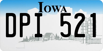 IA license plate DPI521