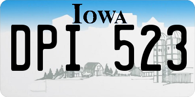 IA license plate DPI523