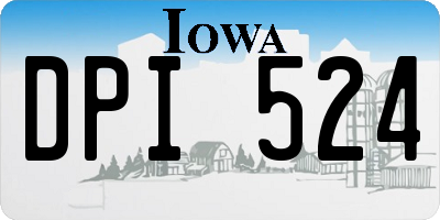 IA license plate DPI524