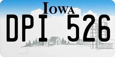 IA license plate DPI526