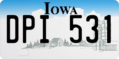 IA license plate DPI531