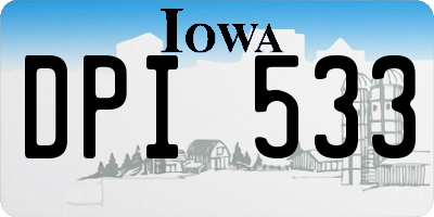 IA license plate DPI533