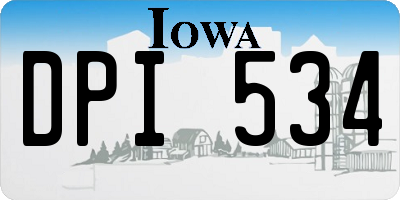 IA license plate DPI534