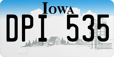 IA license plate DPI535