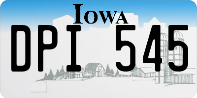 IA license plate DPI545