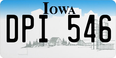 IA license plate DPI546