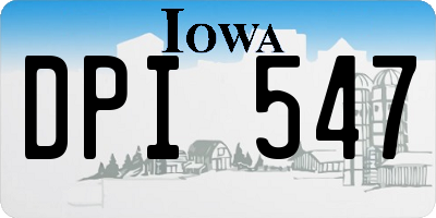 IA license plate DPI547