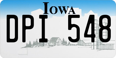 IA license plate DPI548