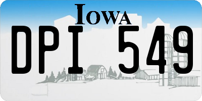 IA license plate DPI549