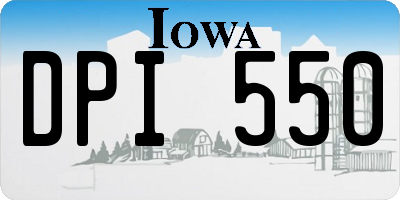 IA license plate DPI550