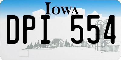 IA license plate DPI554