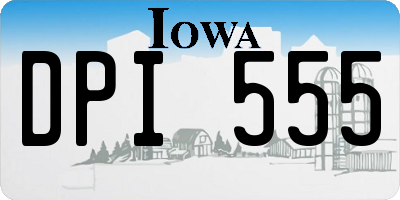 IA license plate DPI555