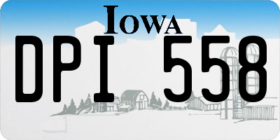 IA license plate DPI558
