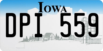 IA license plate DPI559