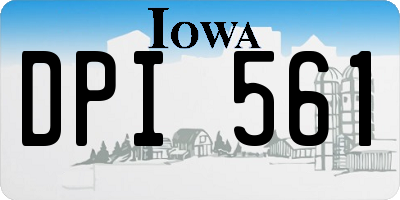 IA license plate DPI561