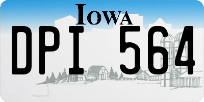 IA license plate DPI564