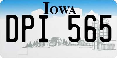 IA license plate DPI565