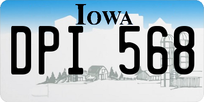 IA license plate DPI568
