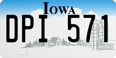 IA license plate DPI571