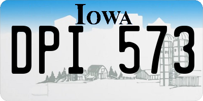 IA license plate DPI573