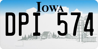IA license plate DPI574