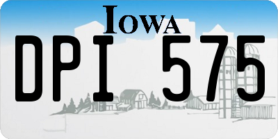 IA license plate DPI575