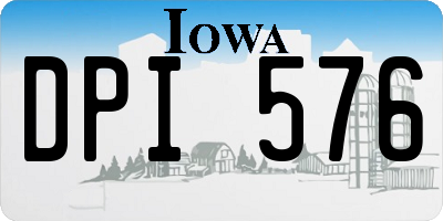 IA license plate DPI576