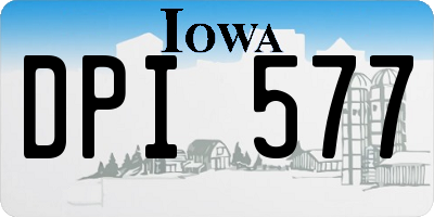IA license plate DPI577
