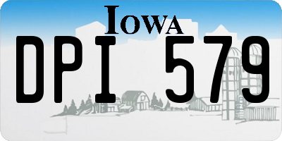 IA license plate DPI579