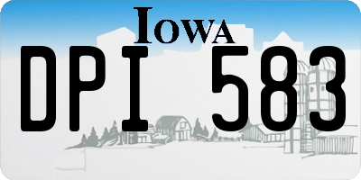 IA license plate DPI583