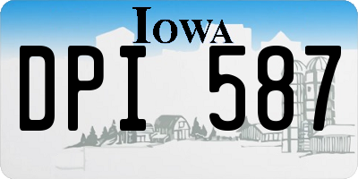 IA license plate DPI587