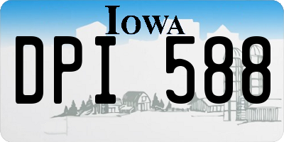 IA license plate DPI588