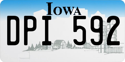 IA license plate DPI592