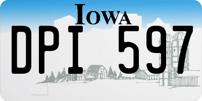IA license plate DPI597