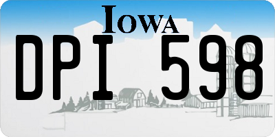 IA license plate DPI598