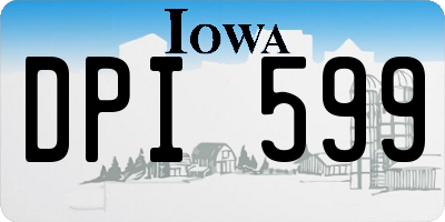 IA license plate DPI599