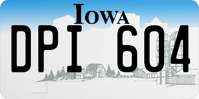 IA license plate DPI604