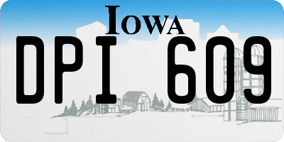 IA license plate DPI609
