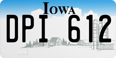 IA license plate DPI612