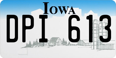 IA license plate DPI613