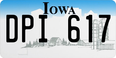 IA license plate DPI617