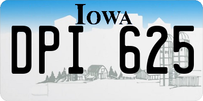 IA license plate DPI625