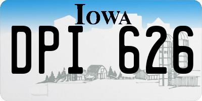 IA license plate DPI626