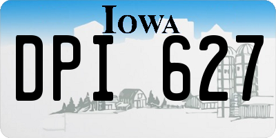 IA license plate DPI627