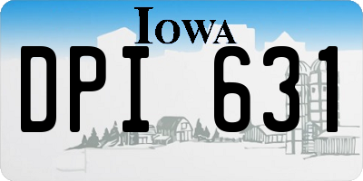 IA license plate DPI631