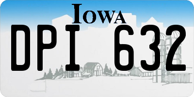 IA license plate DPI632