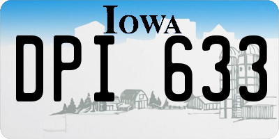 IA license plate DPI633