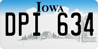 IA license plate DPI634
