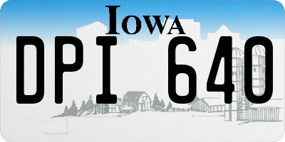 IA license plate DPI640